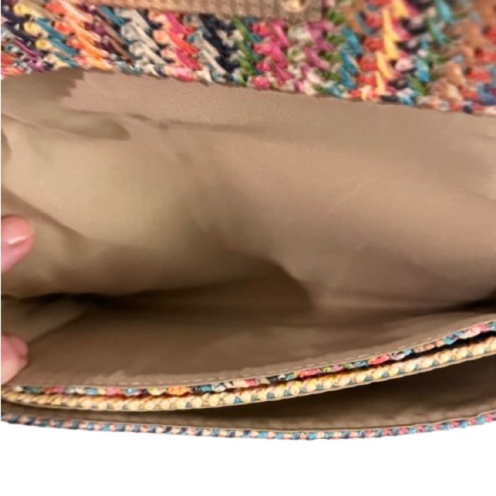 🆕- Woven Raffia Boho Crossbody/Shoulder/Clutch Bag-Multi Color - Picture 8 of 10